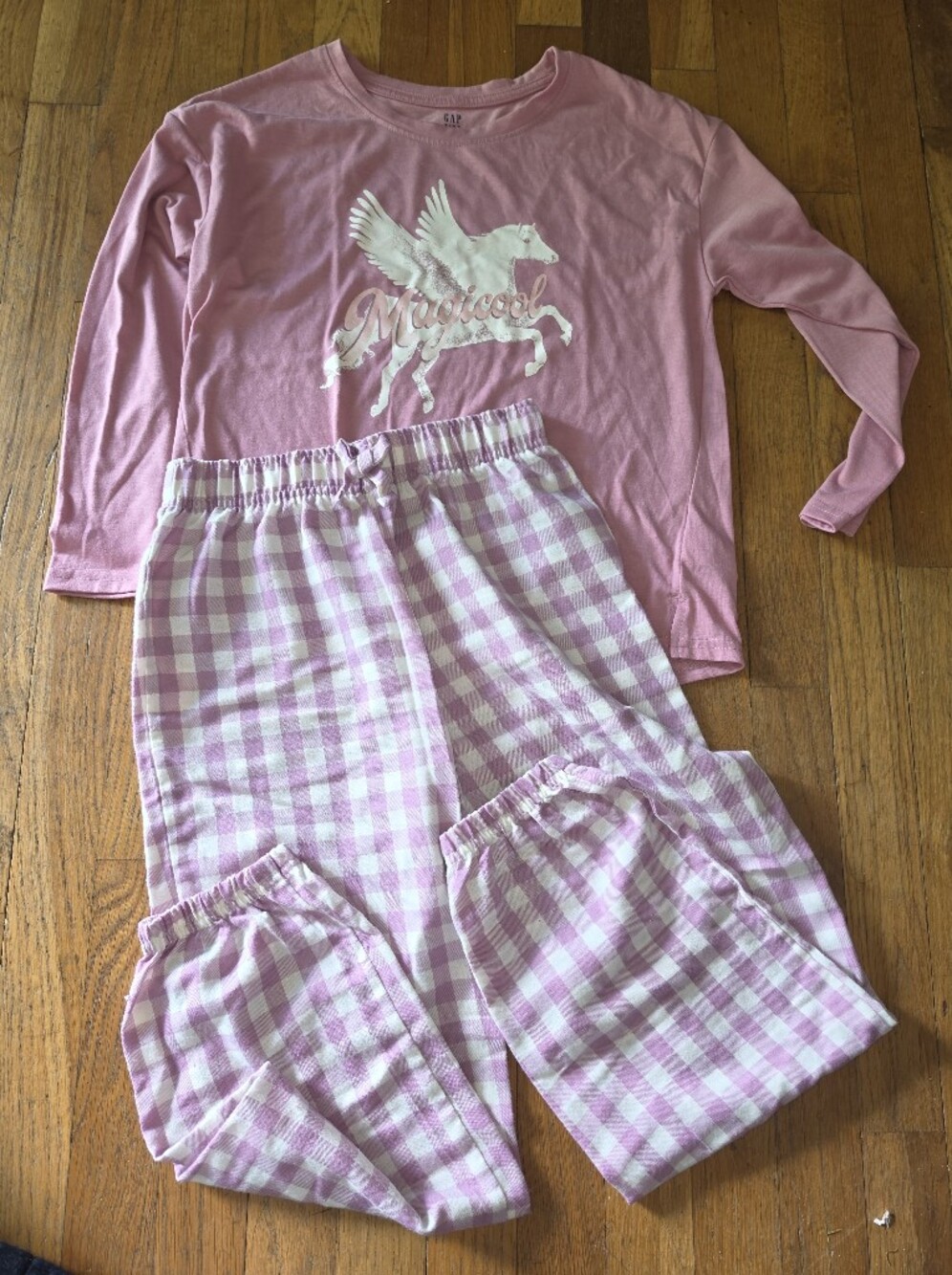 GAP Girls Pink Pegasus Pajama Set